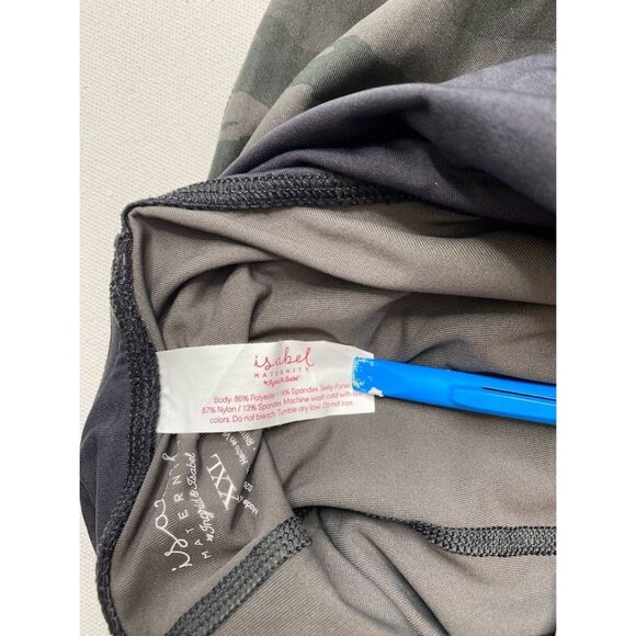 Isabel Maternity Leggings Women's‎ XS Green Black Camo Crossover Support Stretch - Picture 9 of 11